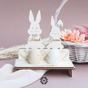 Drvena porodica zečeva sa 2 mesta